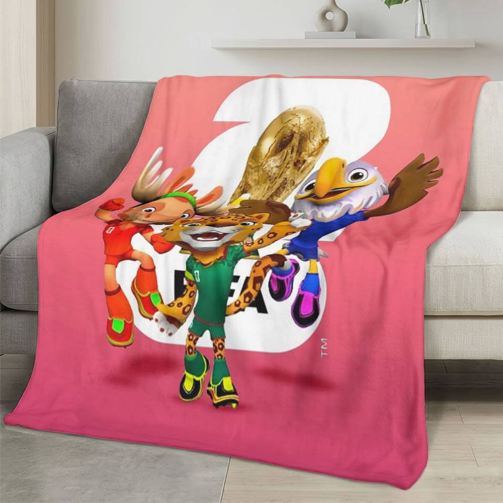 Personalized 2026 World Cup Fleece Blanket Soft Plush Soccer Fan Gift WC2621