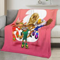 Personalized 2026 World Cup Fleece Blanket Soft Plush Soccer Fan Gift WC2621