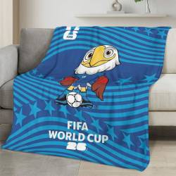 Personalized 2026 World Cup Fleece Blanket Soft Plush Soccer Fan Gift WC2623
