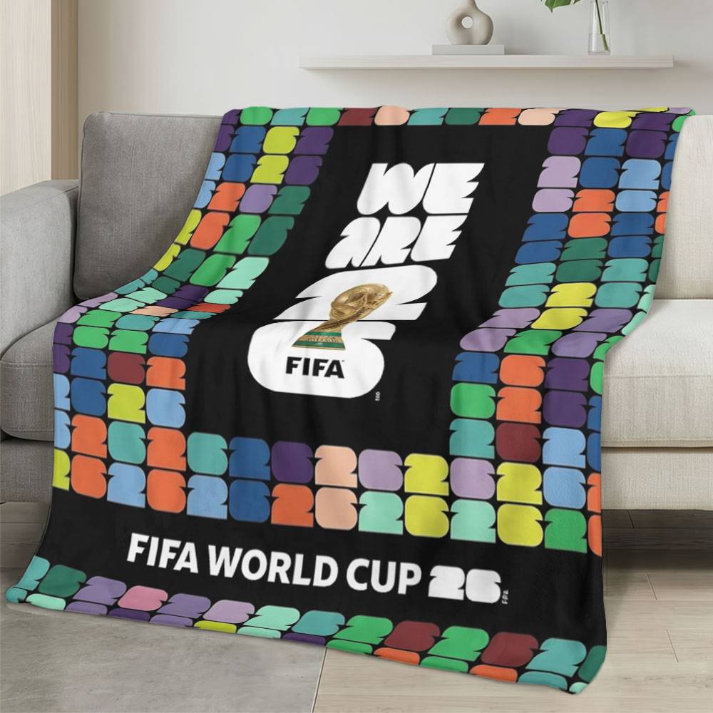 Personalized 2026 World Cup Fleece Blanket Soft Plush Soccer Fan Gift WC2624