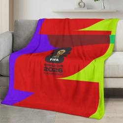Personalized 2026 World Cup Fleece Blanket Soft Plush Soccer Fan Gift WC2625