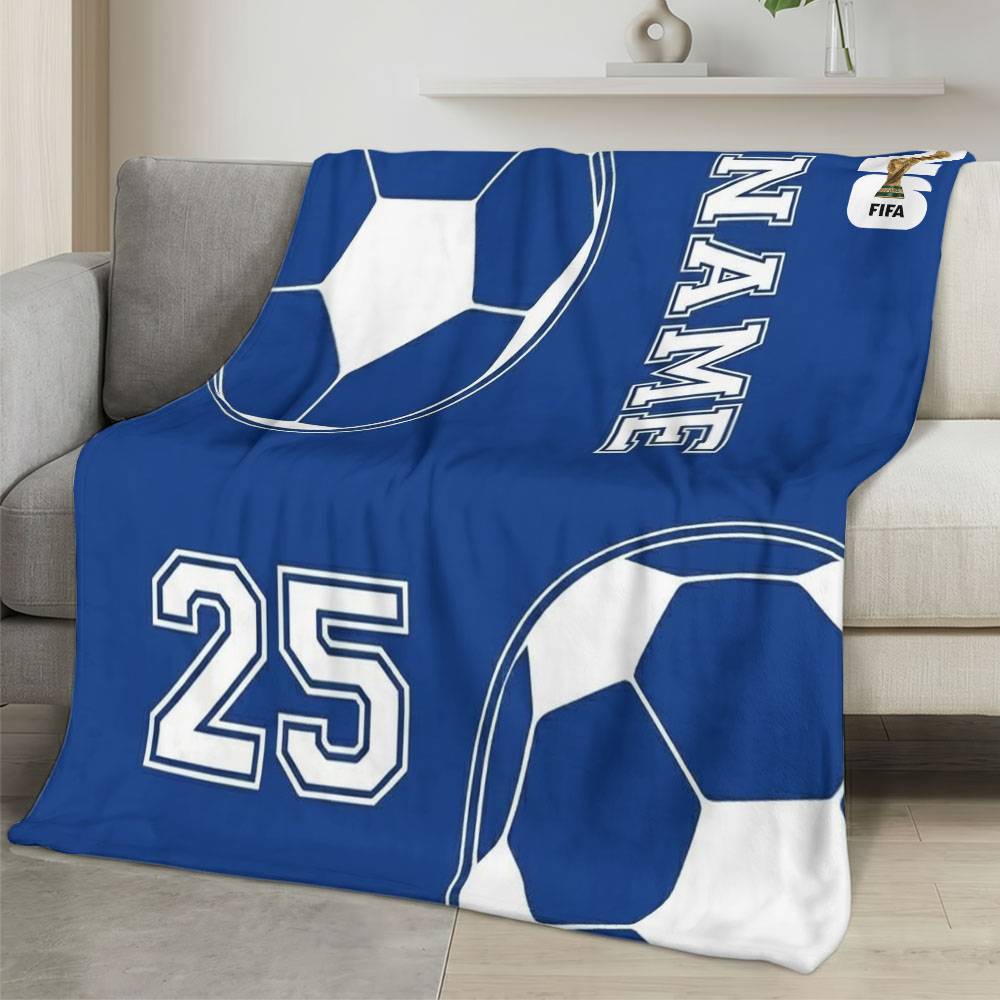 Personalized 2026 World Cup Fleece Blanket Soft Plush Soccer Fan Gift WC2627