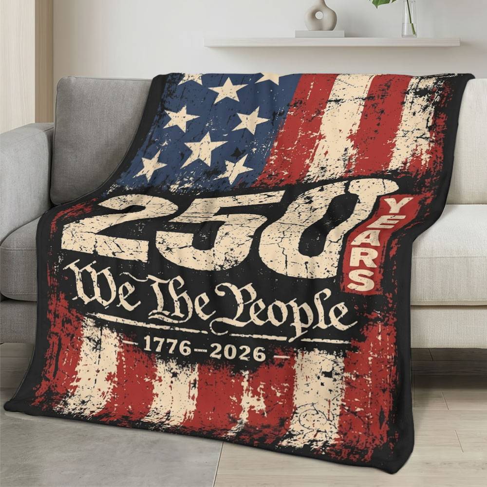Personalized 4th of July Fleece Blanket Soft Plush American Eagle Patriotic Family Gift 4O7FB47