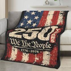 Personalized 4th of July Fleece Blanket Soft Plush American Eagle Patriotic Family Gift 4O7FB47