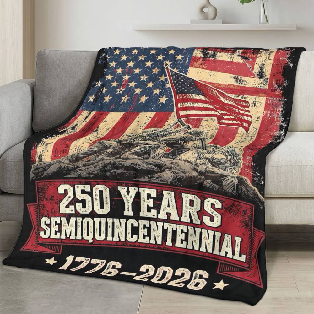 Personalized 4th of July Fleece Blanket Soft Plush American Eagle Patriotic Family Gift 4O7FB7