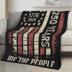 Personalized 4th of July Fleece Blanket Soft Plush American Eagle Patriotic Family Gift 4O7FB73