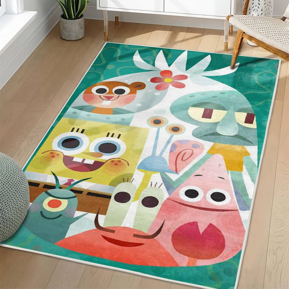 SpongeBob SquarePants Area Rug Non-Slip Cartoon Carpet Home Decor Gift Idea For Fans SSP100