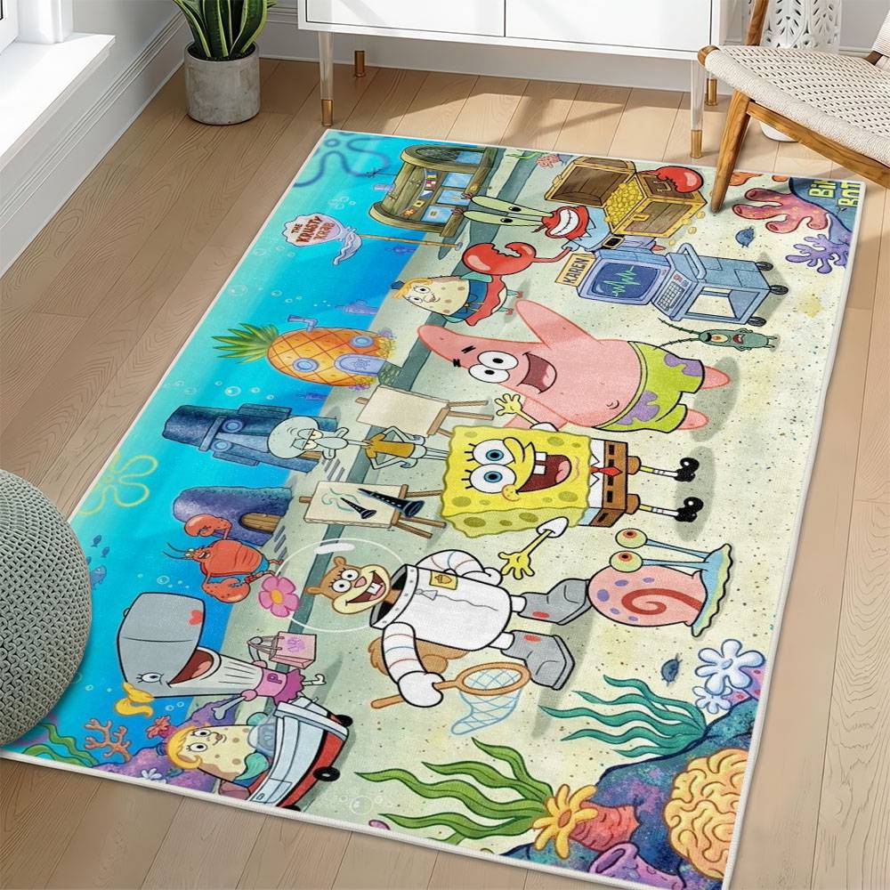 SpongeBob SquarePants Area Rug Non-Slip Cartoon Carpet Home Decor Gift Idea For Fans SSP104