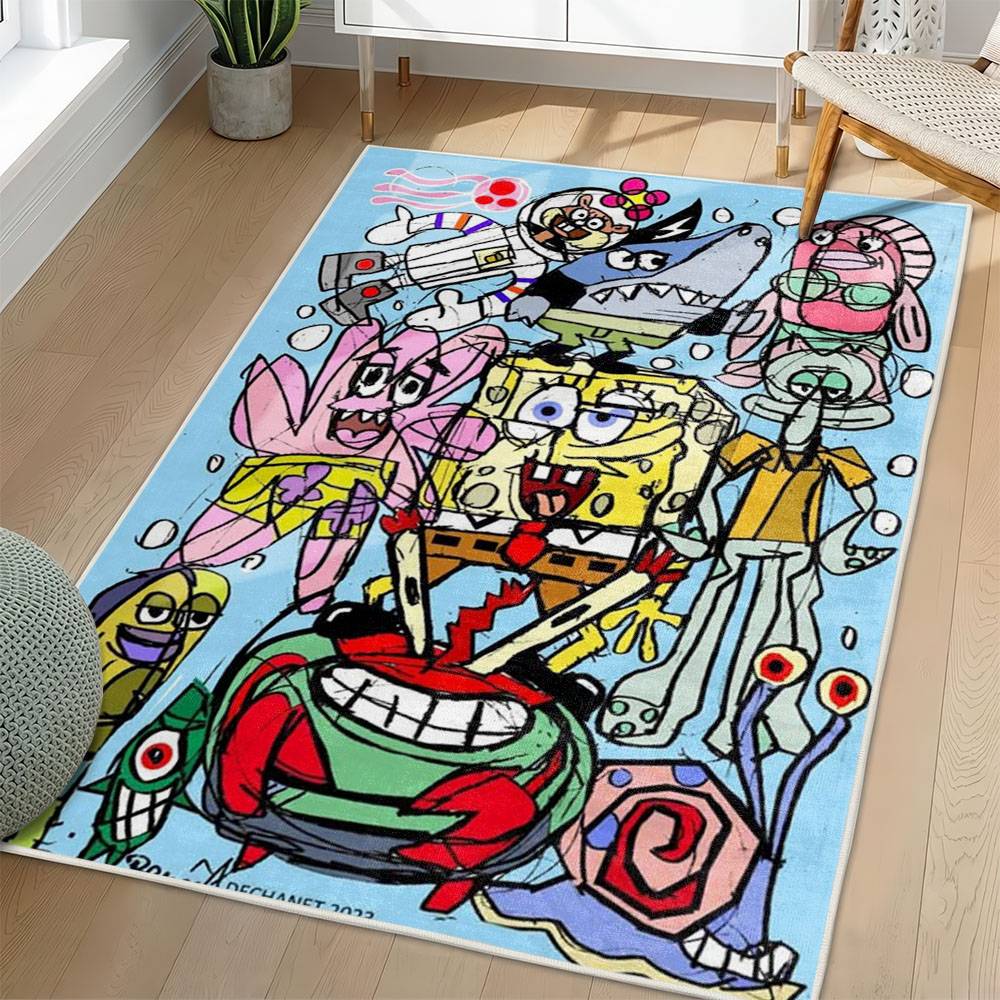 SpongeBob SquarePants Area Rug Non-Slip Cartoon Carpet Home Decor Gift Idea For Fans SSP162