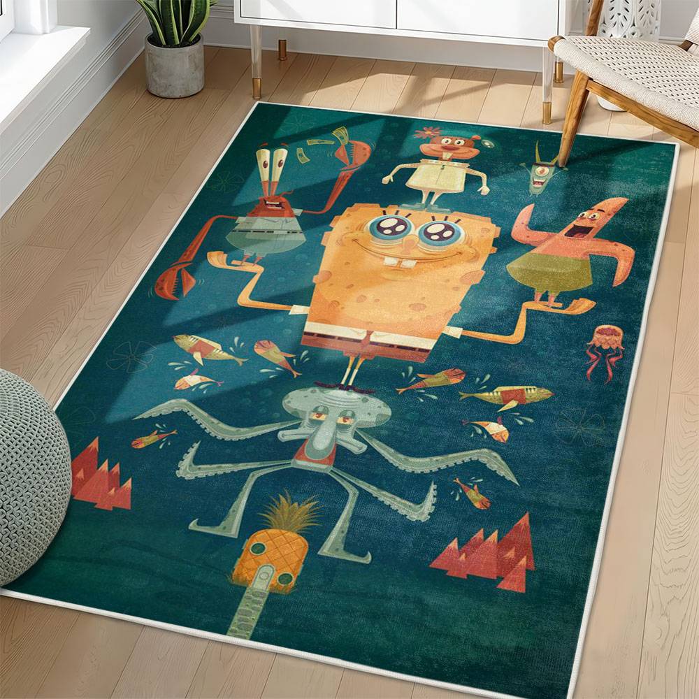 SpongeBob SquarePants Area Rug Non-Slip Cartoon Carpet Home Decor Gift Idea For Fans SSP183