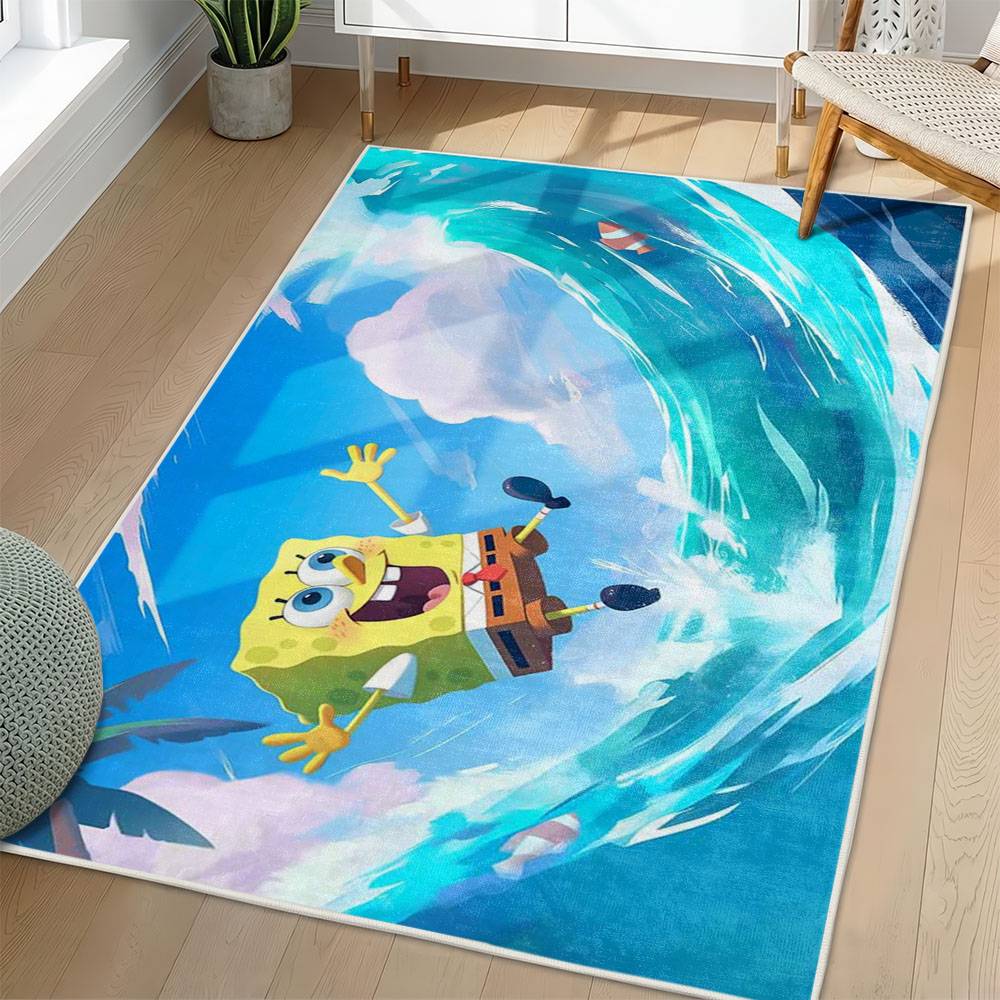 SpongeBob SquarePants Area Rug Non-Slip Cartoon Carpet Home Decor Gift Idea For Fans SSP48
