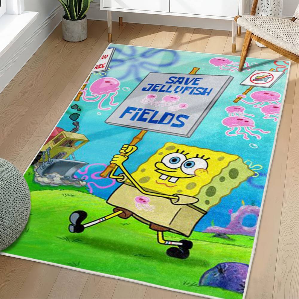 SpongeBob SquarePants Area Rug Non-Slip Cartoon Carpet Home Decor Gift Idea For Fans SSP51