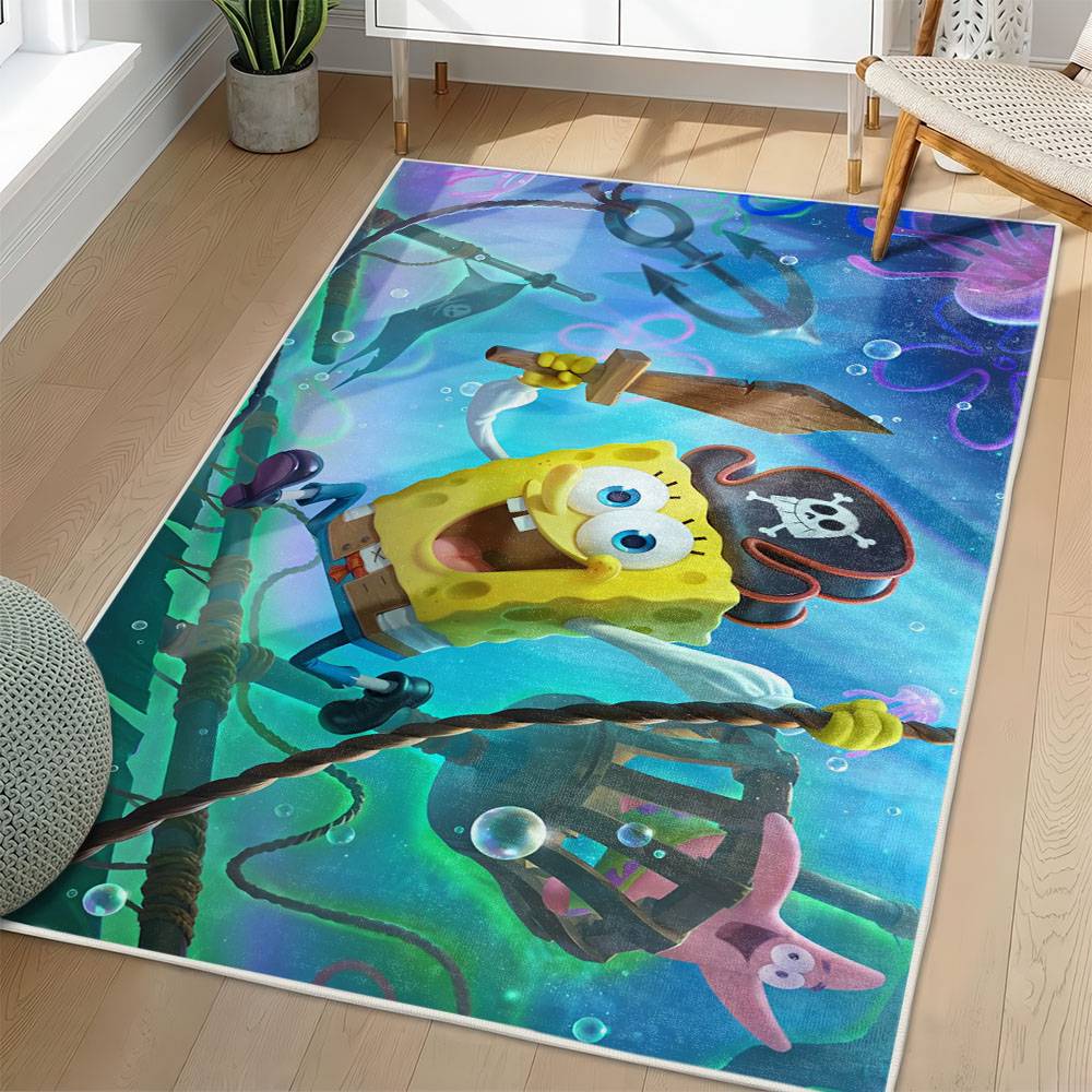 SpongeBob SquarePants Area Rug Non-Slip Cartoon Carpet Home Decor Gift Idea For Fans SSP91