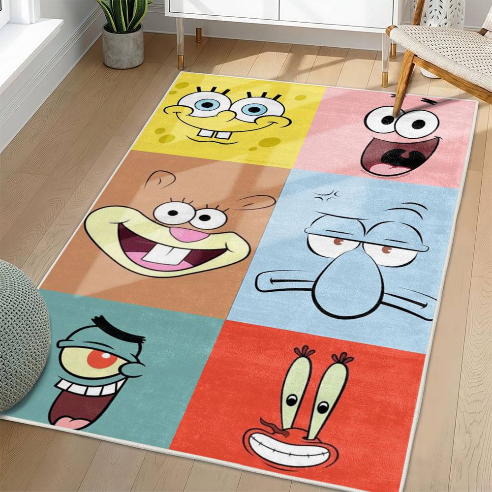 SpongeBob SquarePants Area Rug Non-Slip Cartoon Carpet Home Decor Gift Idea For Fans SSP96