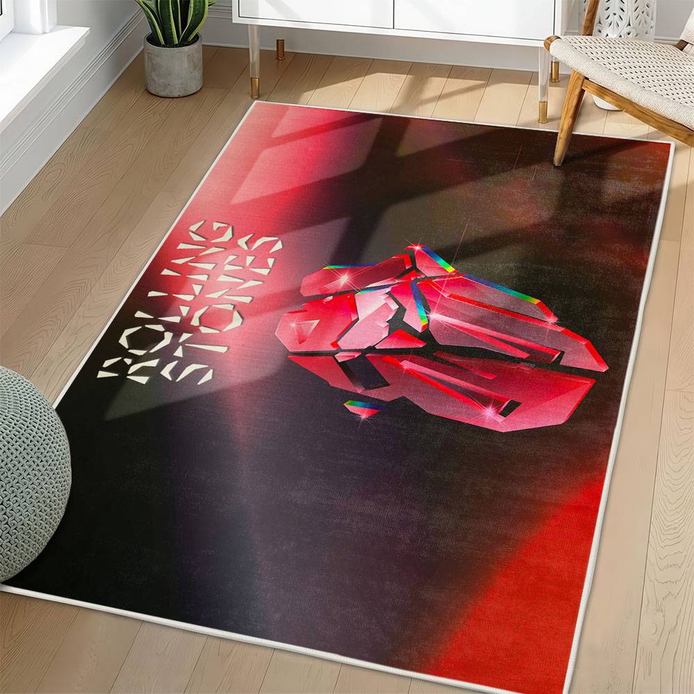 The Rolling Stones Area Rug Non-slip Rock Music Carpet Gift Idea For Fans TRS103