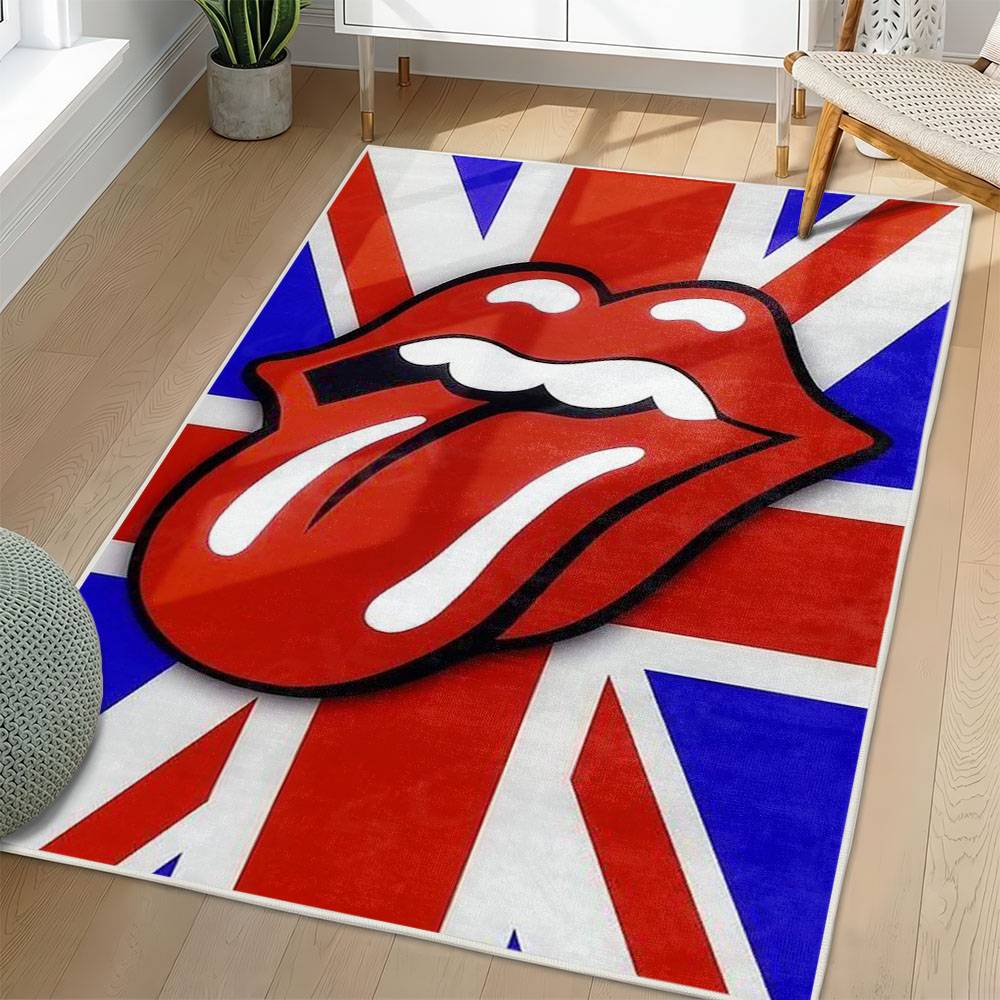 The Rolling Stones Area Rug Non-slip Rock Music Carpet Gift Idea For Fans TRS105