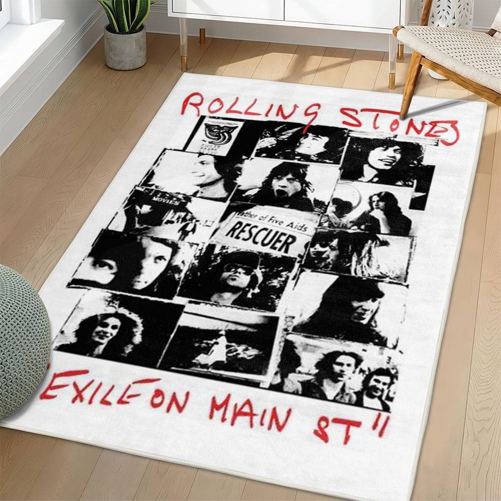 The Rolling Stones Area Rug Non-slip Rock Music Carpet Gift Idea For Fans TRS110