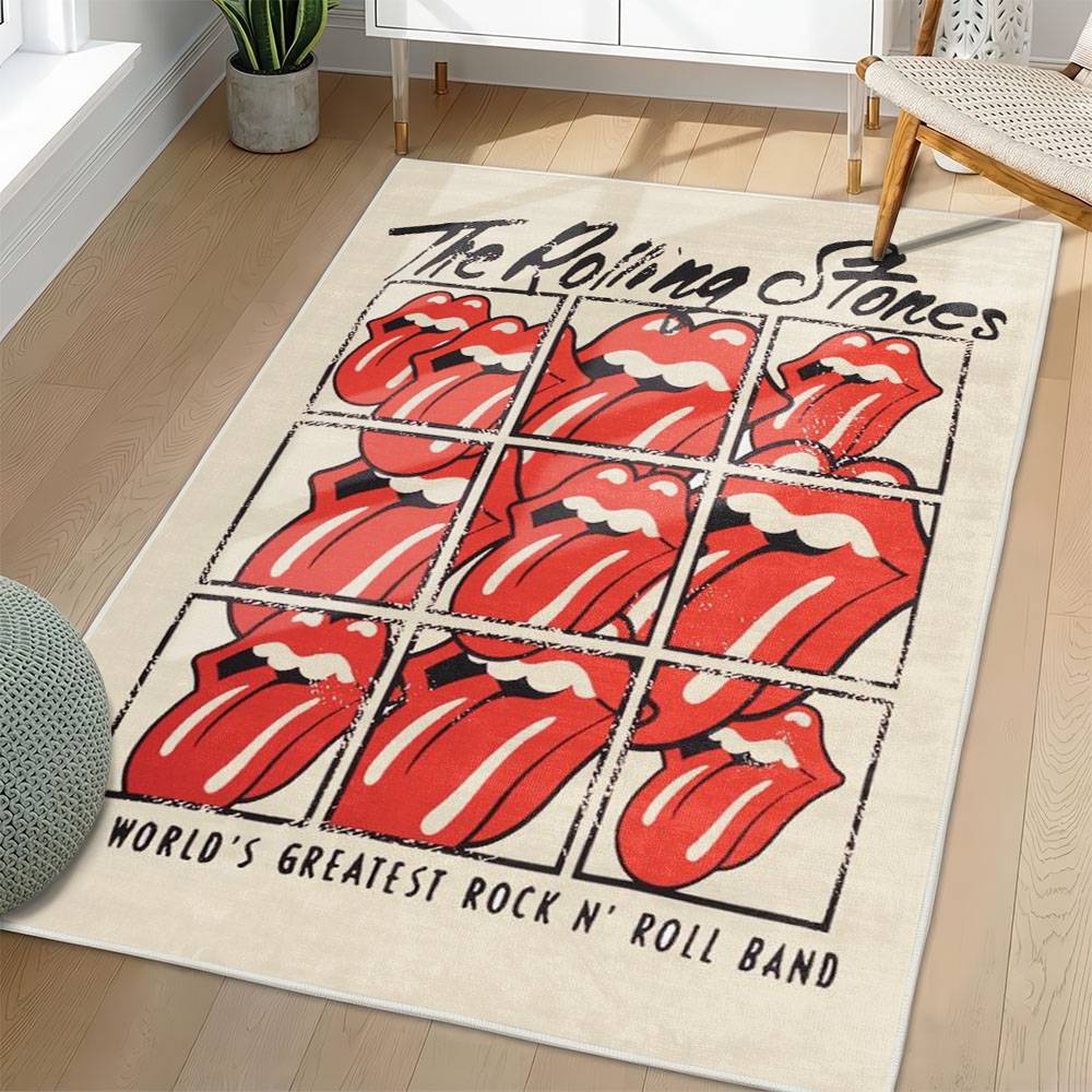 The Rolling Stones Area Rug Non-slip Rock Music Carpet Gift Idea For Fans TRS111