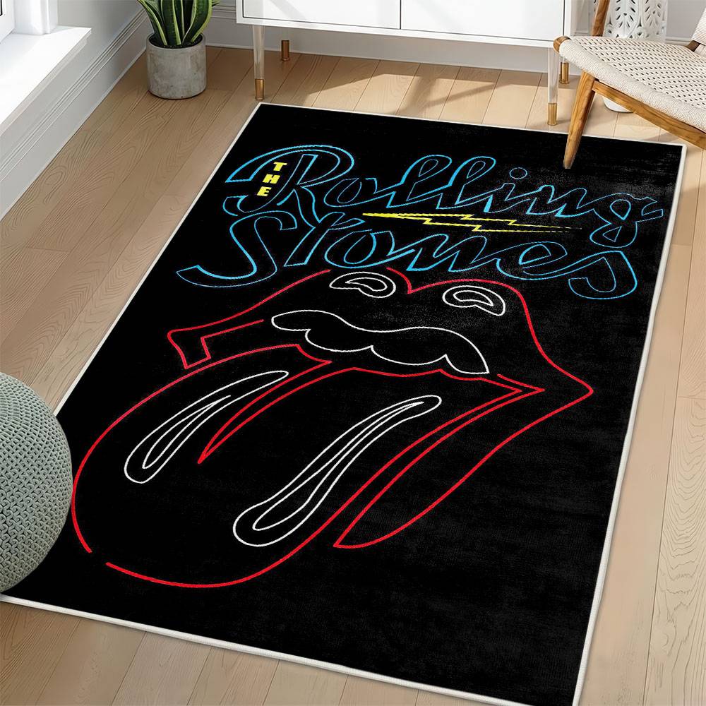 The Rolling Stones Area Rug Non-slip Rock Music Carpet Gift Idea For Fans TRS121