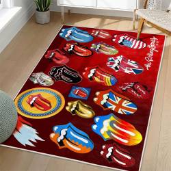 The Rolling Stones Area Rug Non-slip Rock Music Carpet Gift Idea For Fans TRS122