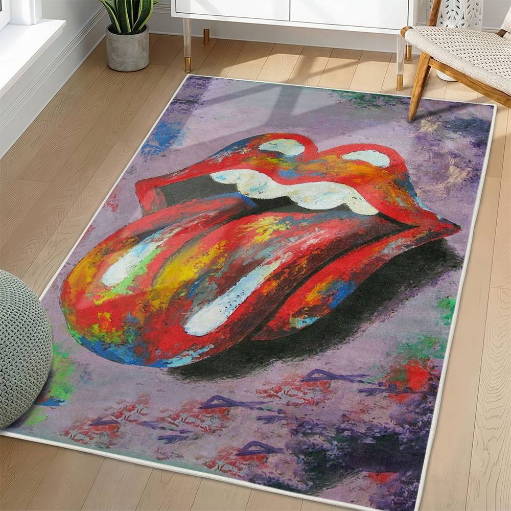 The Rolling Stones Area Rug Non-slip Rock Music Carpet Gift Idea For Fans TRS130