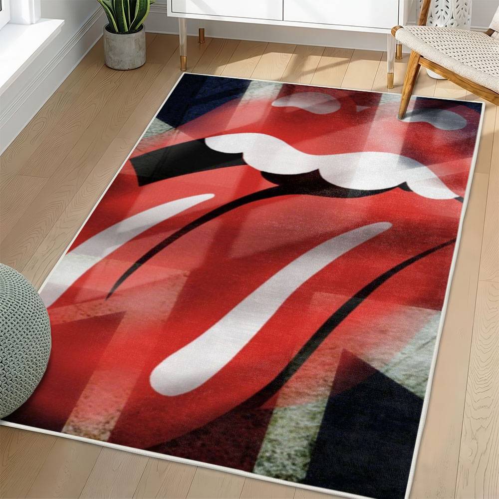 The Rolling Stones Area Rug Non-slip Rock Music Carpet Gift Idea For Fans TRS132