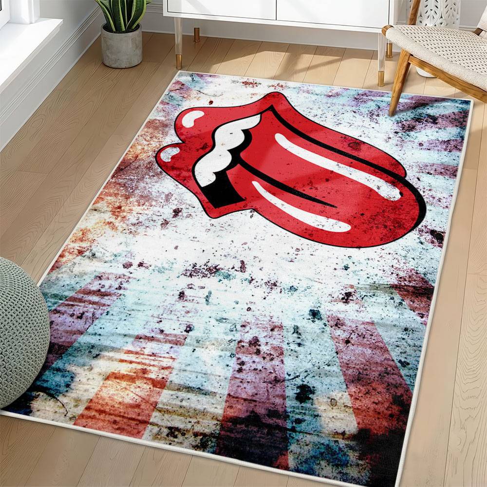 The Rolling Stones Area Rug Non-slip Rock Music Carpet Gift Idea For Fans TRS134