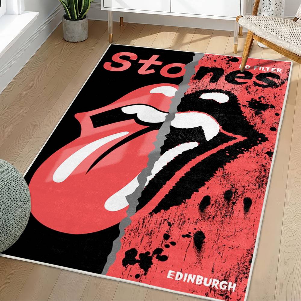 The Rolling Stones Area Rug Non-slip Rock Music Carpet Gift Idea For Fans TRS135