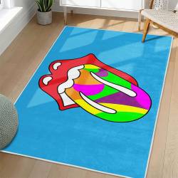 The Rolling Stones Area Rug Non-slip Rock Music Carpet Gift Idea For Fans TRS136