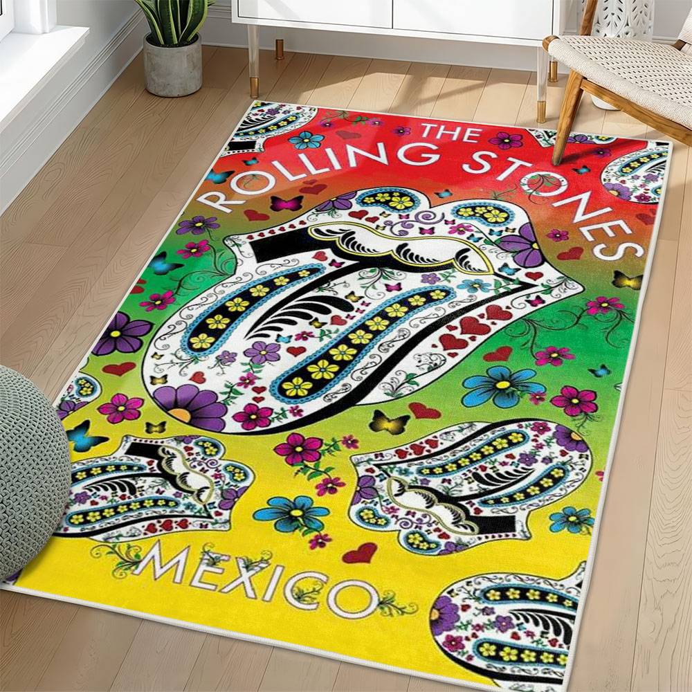 The Rolling Stones Area Rug Non-slip Rock Music Carpet Gift Idea For Fans TRS144