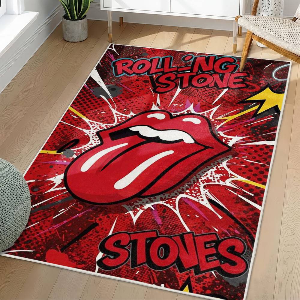 The Rolling Stones Area Rug Non-slip Rock Music Carpet Gift Idea For Fans TRS145