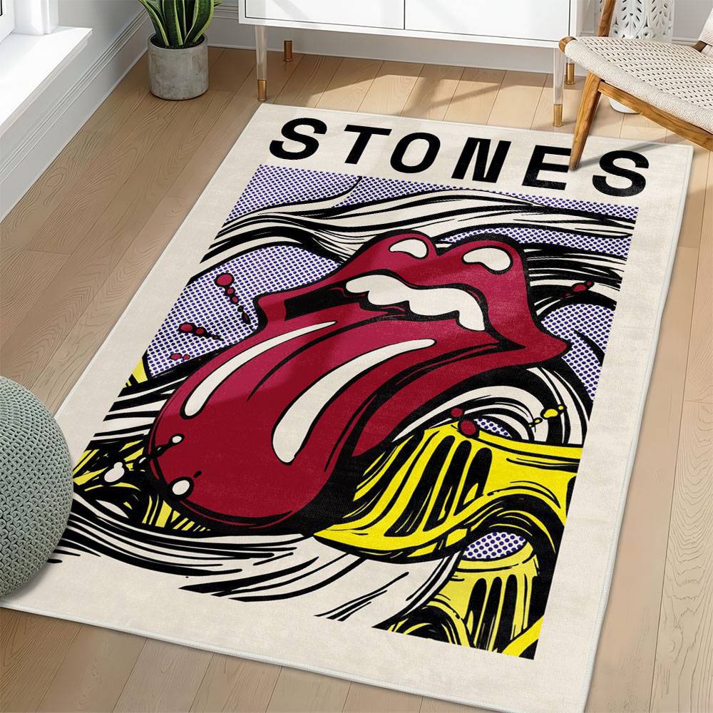 The Rolling Stones Area Rug Non-slip Rock Music Carpet Gift Idea For Fans TRS150