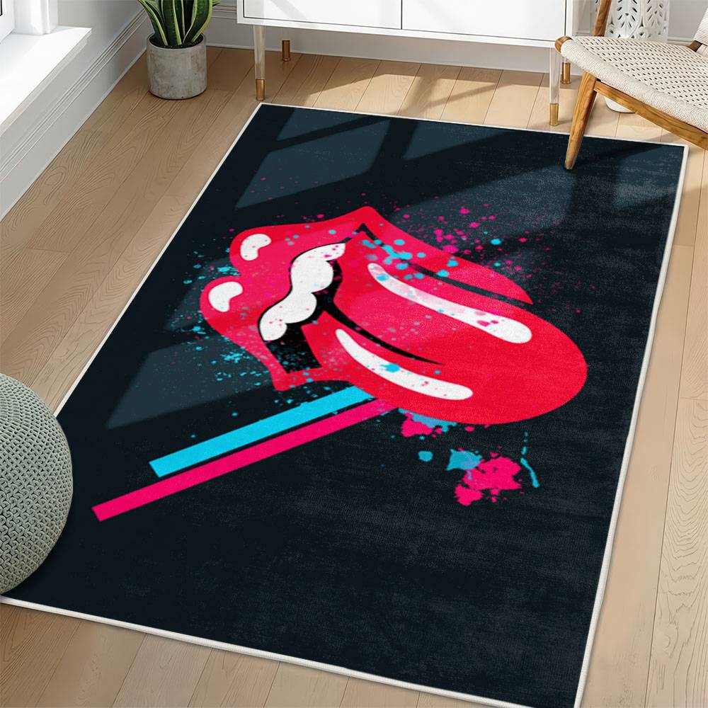 The Rolling Stones Area Rug Non-slip Rock Music Carpet Gift Idea For Fans TRS152