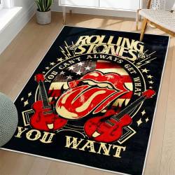 The Rolling Stones Area Rug Non-slip Rock Music Carpet Gift Idea For Fans TRS154
