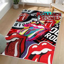The Rolling Stones Area Rug Non-slip Rock Music Carpet Gift Idea For Fans TRS156