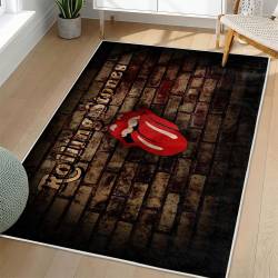 The Rolling Stones Area Rug Non-slip Rock Music Carpet Gift Idea For Fans TRS163