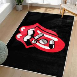 The Rolling Stones Area Rug Non-slip Rock Music Carpet Gift Idea For Fans TRS167