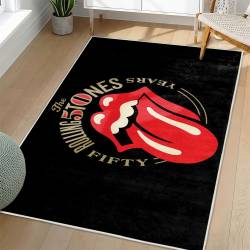 The Rolling Stones Area Rug Non-slip Rock Music Carpet Gift Idea For Fans TRS81