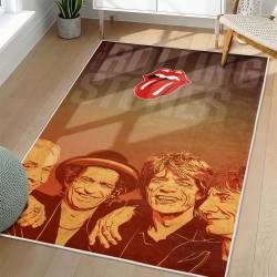 The Rolling Stones Area Rug Non-slip Rock Music Carpet Gift Idea For Fans TRS82