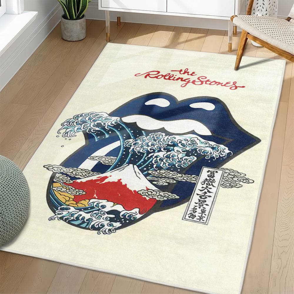 The Rolling Stones Area Rug Non-slip Rock Music Carpet Gift Idea For Fans TRS84