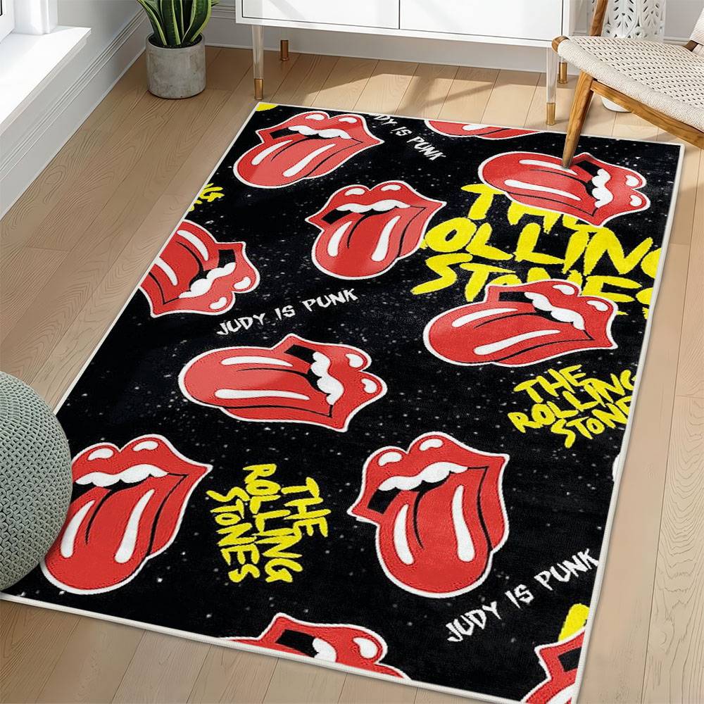 The Rolling Stones Area Rug Non-slip Rock Music Carpet Gift Idea For Fans TRS89