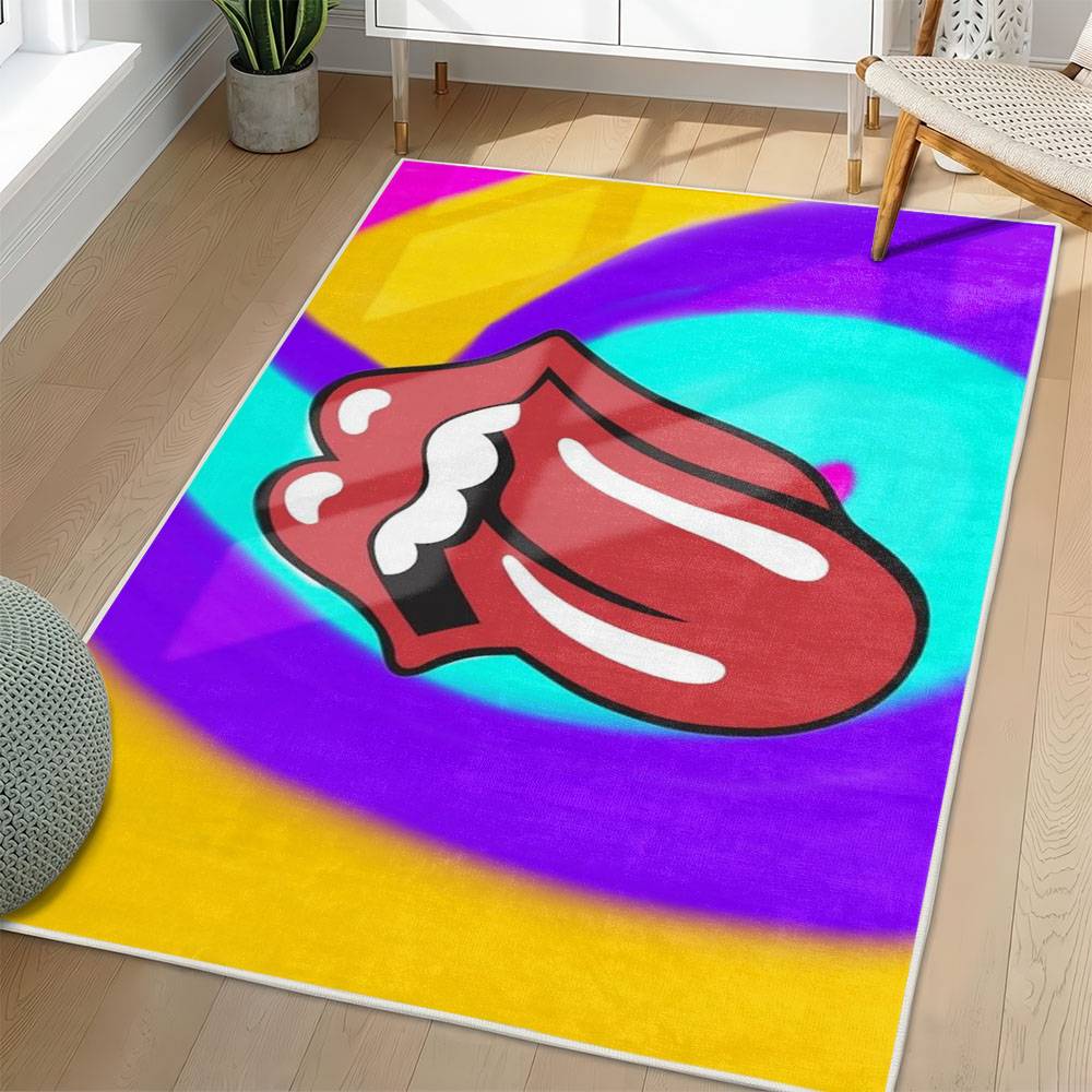 The Rolling Stones Area Rug Non-slip Rock Music Carpet Gift Idea For Fans TRS90