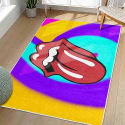 The Rolling Stones Area Rug Non-slip Rock Music Carpet Gift Idea For Fans TRS90