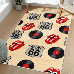 The Rolling Stones Area Rug Non-slip Rock Music Carpet Gift Idea For Fans TRS91