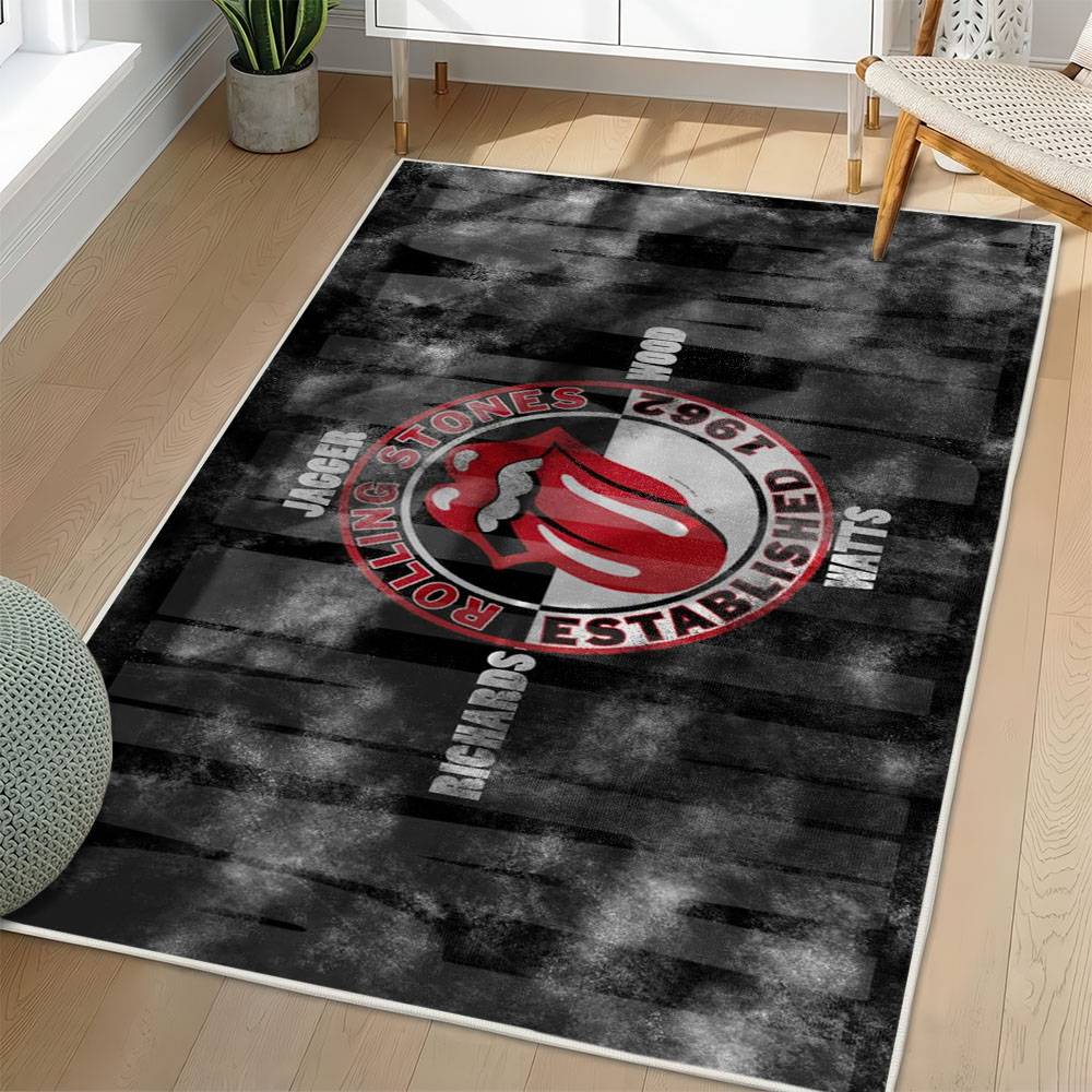The Rolling Stones Area Rug Non-slip Rock Music Carpet Gift Idea For Fans TRS94