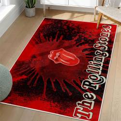 The Rolling Stones Area Rug Non-slip Rock Music Carpet Gift Idea For Fans TRS95