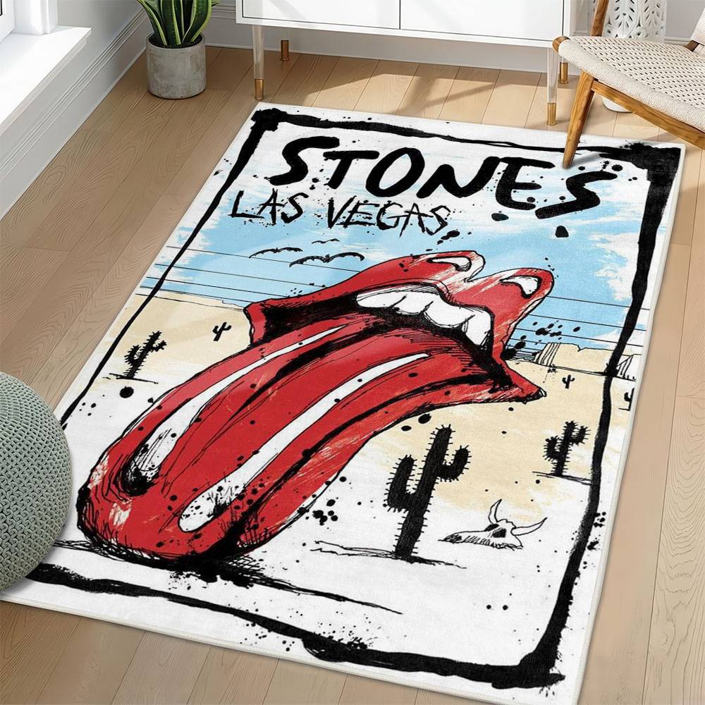 The Rolling Stones Area Rug Non-slip Rock Music Carpet Gift Idea For Fans TRS96
