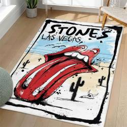 The Rolling Stones Area Rug Non-slip Rock Music Carpet Gift Idea For Fans TRS96
