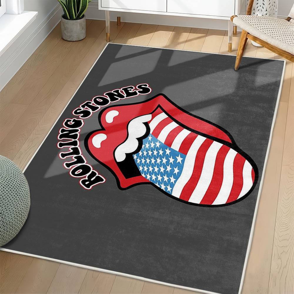 The Rolling Stones Area Rug Non-slip Rock Music Carpet Gift Idea For Fans TRS97