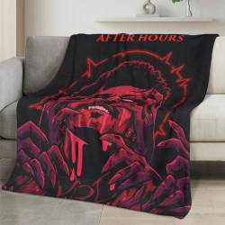 The Weeknd Fleece Blanket Personalized Soft Plush Music Room Decor Gift for Fans TH1